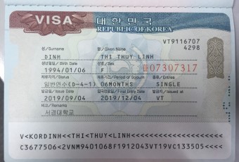 Quy định về visa của Du học sinh tại Hàn Quốc