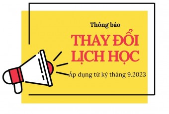 THÔNG BÁO THAY ĐỔI LỊCH HỌC